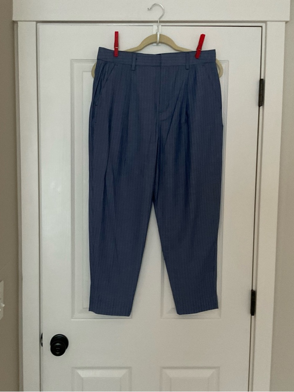 Banana Republic Blue/Gray Pinstripe Dress Pant